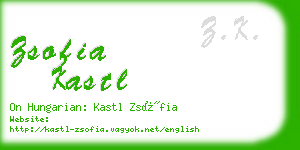 zsofia kastl business card